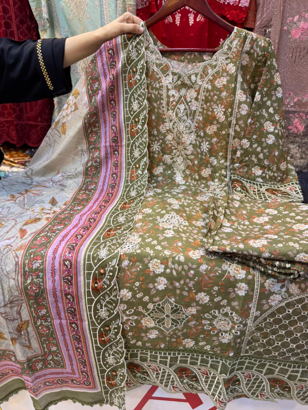 Soft & Lightweight Printed Lawn Dress with Cotton Dupatta